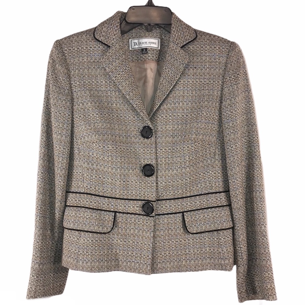 Travis Ayers Classy Tweed Blazer, Size 6